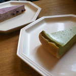 チーズケーキ（抹茶＆ブルーベリー）        （by ■パン吉■）