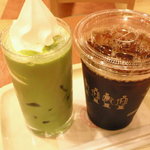 アイスコーヒー＆抹茶ラテ        （by バナナ7）